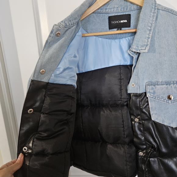 Can't Be Messed With Fashion Nova Denim Jacket Sz S - Picture 2 of 5